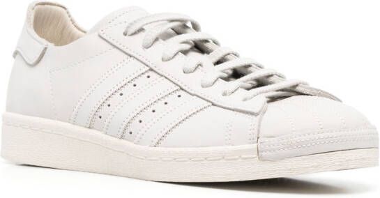 adidas round-toe leather sneakers Neutrals