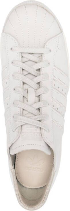 adidas round-toe leather sneakers Neutrals