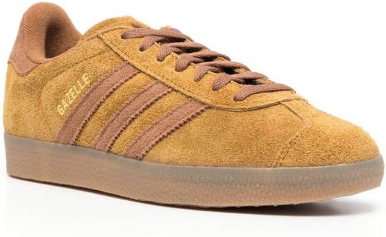 adidas side-stripe lace-up sneakers Brown