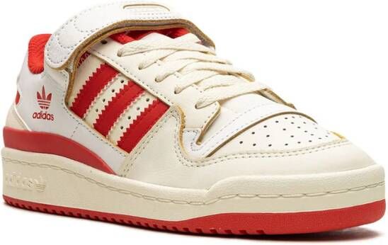 adidas side-stripe leather sneakers Neutrals