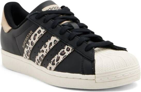 adidas Superstar cheetah-print sneakers Black