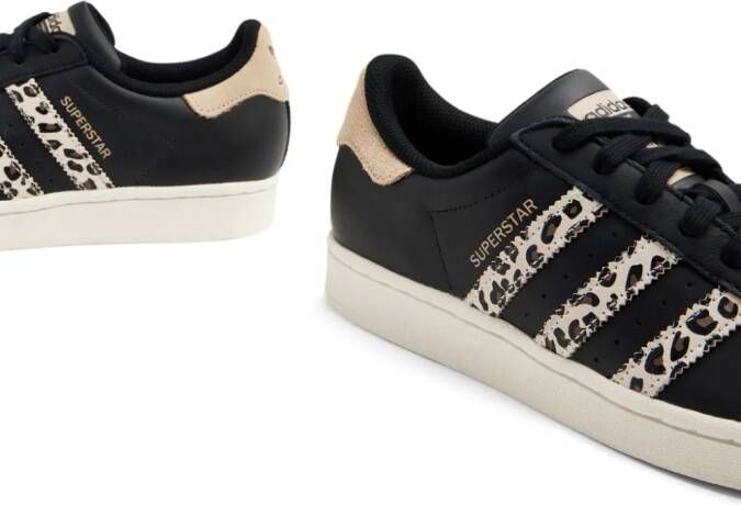 adidas Superstar cheetah-print sneakers Black