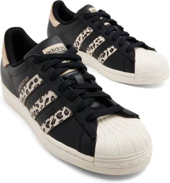 adidas Superstar cheetah-print sneakers Black