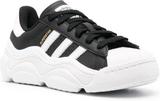 adidas Superstar chunky-sole leather sneakers Black