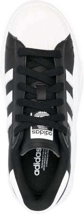 adidas Superstar chunky-sole leather sneakers Black