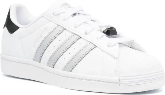 Adidas drawstring-detail touch-strap sandals White