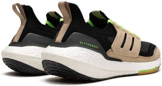 adidas Ultraboost 21 "Black Beige Tone Green" sneakers