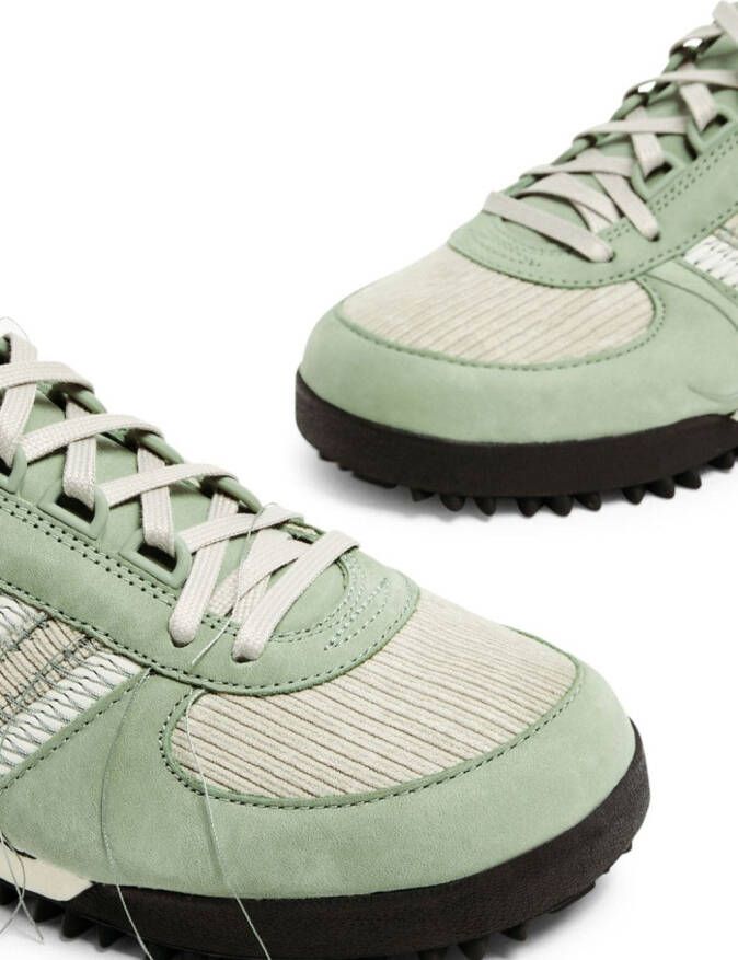 adidas Y-3 frayed lace-up sneakers Green