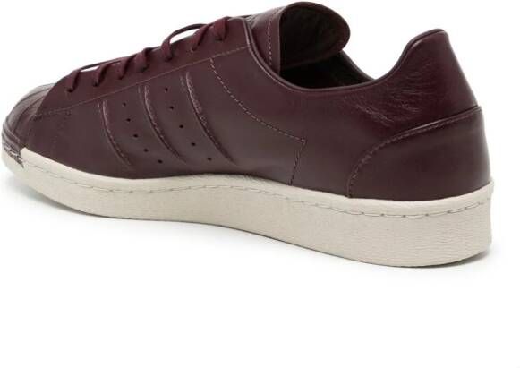 adidas Y-3 Superstar lace-up leather sneakers Red