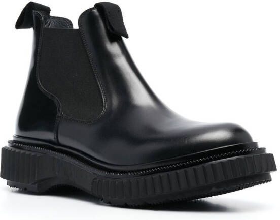 Adieu Paris polished-leather ankle boots Black