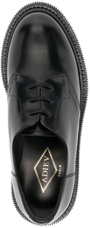 Adieu Paris round-toe lace-up fastening loafers Black