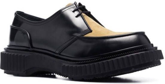 Adieu Paris two-tone leather Derby shoes Black