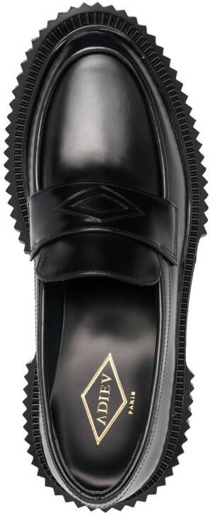 Adieu Paris Type 182 leather loafers Black