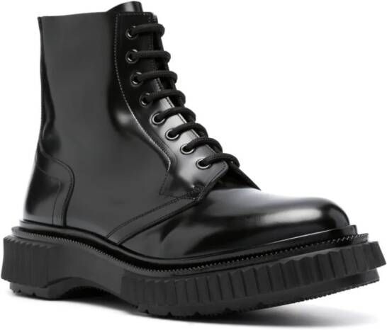 Adieu Paris Type 196 leather ankle boots Black