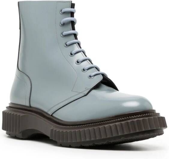 Adieu Paris x Undercover Type 196 50mm leather ankle boots Blue