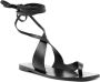 A.EMERY Margaux tie-fastening leather sandals Black - Thumbnail 2