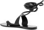 A.EMERY Margaux tie-fastening leather sandals Black - Thumbnail 3