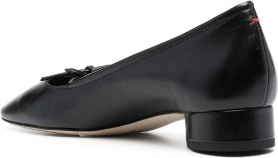 Aeyde 25mm bow-detailing leather pumps Black