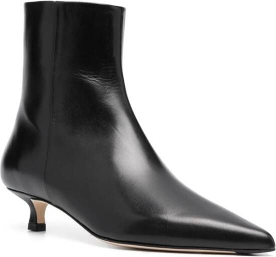 Aeyde 50mm pointed-toe ankle boots Black