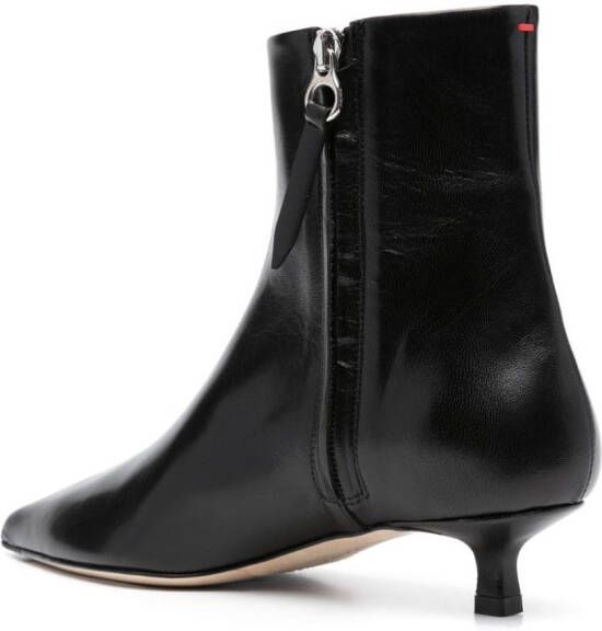 Aeyde 50mm pointed-toe ankle boots Black