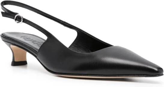 Aeyde 50mm pointed-toe leather pumps Black