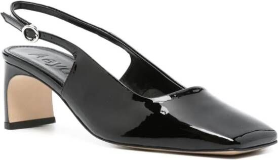 Aeyde 60mm patent leather pumps Black