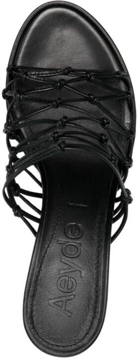 Aeyde 70mm leather sandals Black