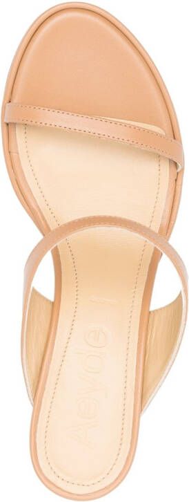 Aeyde 70mm leather sandals Neutrals