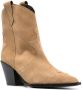 Aeyde 75mm suede western boots Brown - Thumbnail 2