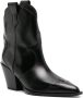 Aeyde 86mm pointed-toe leather boots Black - Thumbnail 2