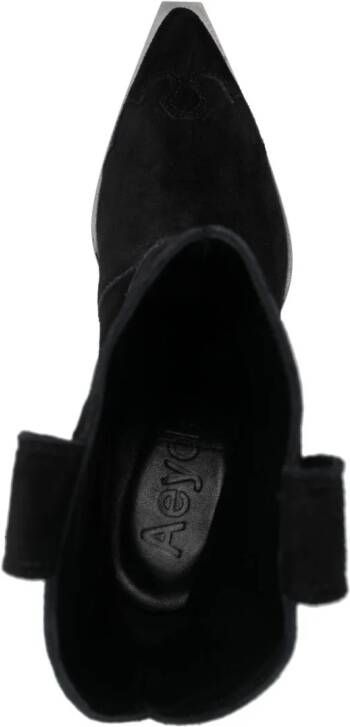 Aeyde Albi 75mm suede boots Black