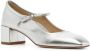 Aeyde Aline 45mm metallic leather pumps Silver - Thumbnail 2