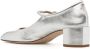 Aeyde Aline 45mm metallic leather pumps Silver - Thumbnail 3