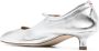 Aeyde Ines leather ballerina shoes Silver - Thumbnail 3