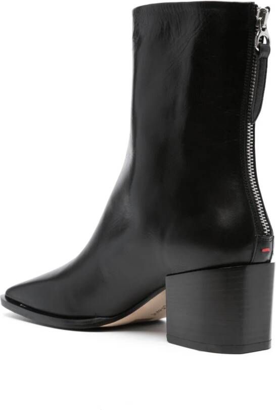 Aeyde Amina 60mm leather boots Black