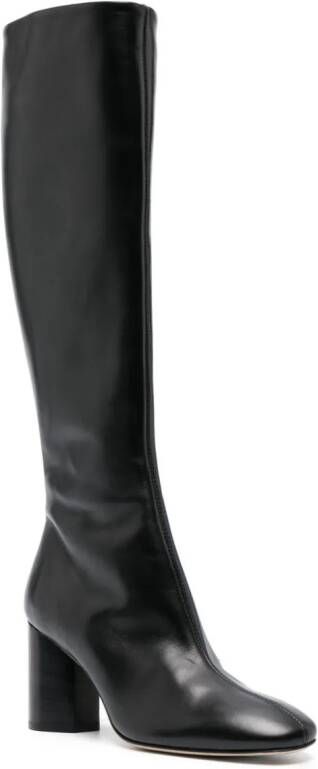 Aeyde Ariana 75mm leather boots Black