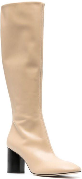 Aeyde Ariana leather boots Neutrals