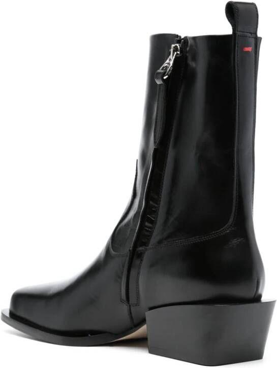 Aeyde Bill 60mm leather boots Black