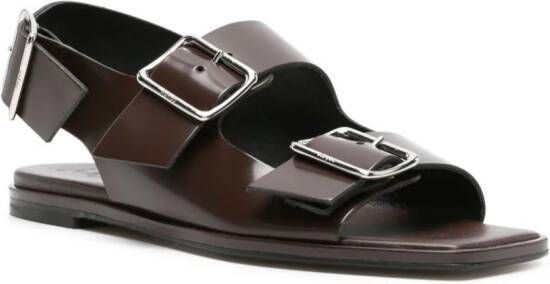 Aeyde buckle-straps leather sandals Brown