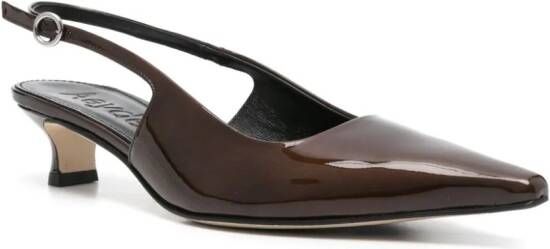 Aeyde Catrina 55mm leather pumps Brown