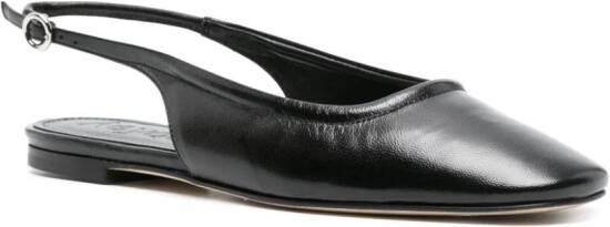 Aeyde Dani leather ballerina shoes Black