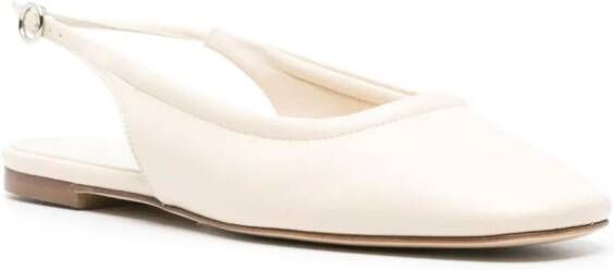 Aeyde Dani leather ballerina shoes Neutrals