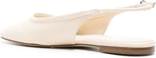 Aeyde Dani leather ballerina shoes Neutrals