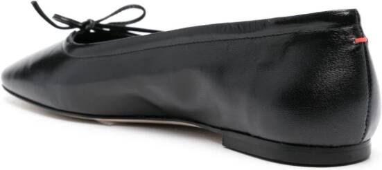 Aeyde Delfina leather ballerina shoes Black