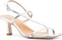Aeyde Elise 65mm leather sandals Silver - Thumbnail 2