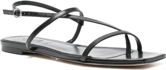 Aeyde Ella flat sandals Black