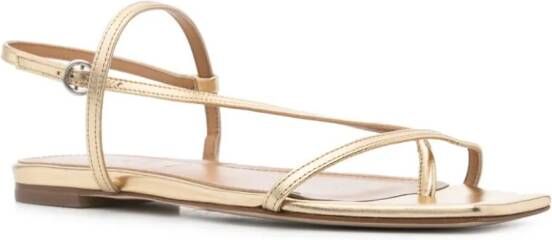 Aeyde Ella leather sandals Gold