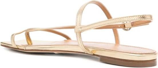 Aeyde Ella leather sandals Gold