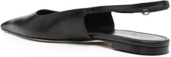 Aeyde Fedora leather ballerina shoes Black