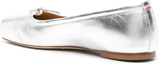 Aeyde Gabriella leather ballerina shoes Grey